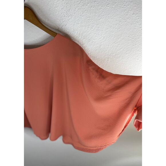 Boho Coral Batwing Crop Top Zara Collection - Picture 5 of 9